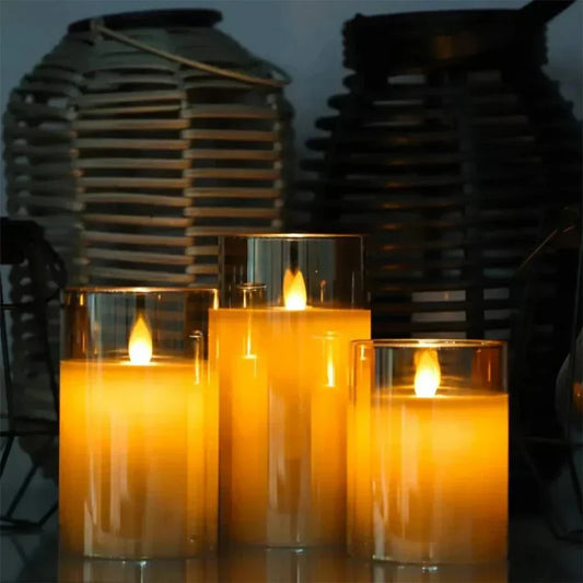 Bougies LED décoratives – Ensemble de bougies clignotantes réalistes et sûres