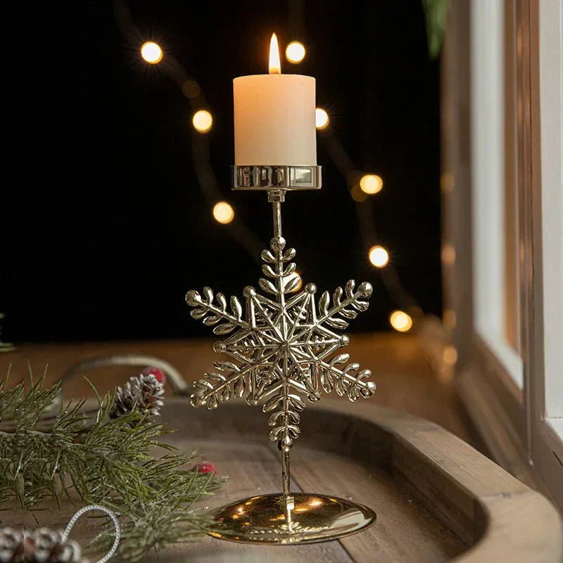Support de bougie chauffe-plat Noël – Décoration intérieure arbre étoile festive