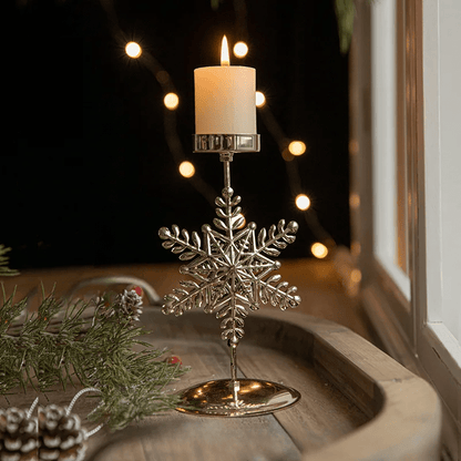 Support de bougie chauffe-plat Noël – Décoration intérieure arbre étoile festive