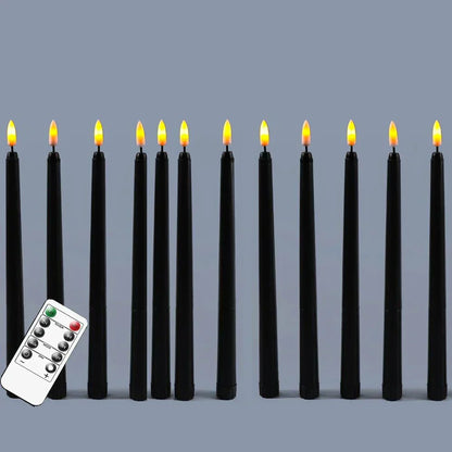 Bougies LED Noires – Bougies décoratives avec télécommande pour Halloween et fêtes