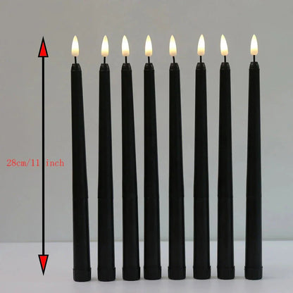 Bougies LED Noires – Bougies décoratives avec télécommande pour Halloween et fêtes