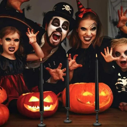 Bougies LED Noires – Bougies décoratives avec télécommande pour Halloween et fêtes