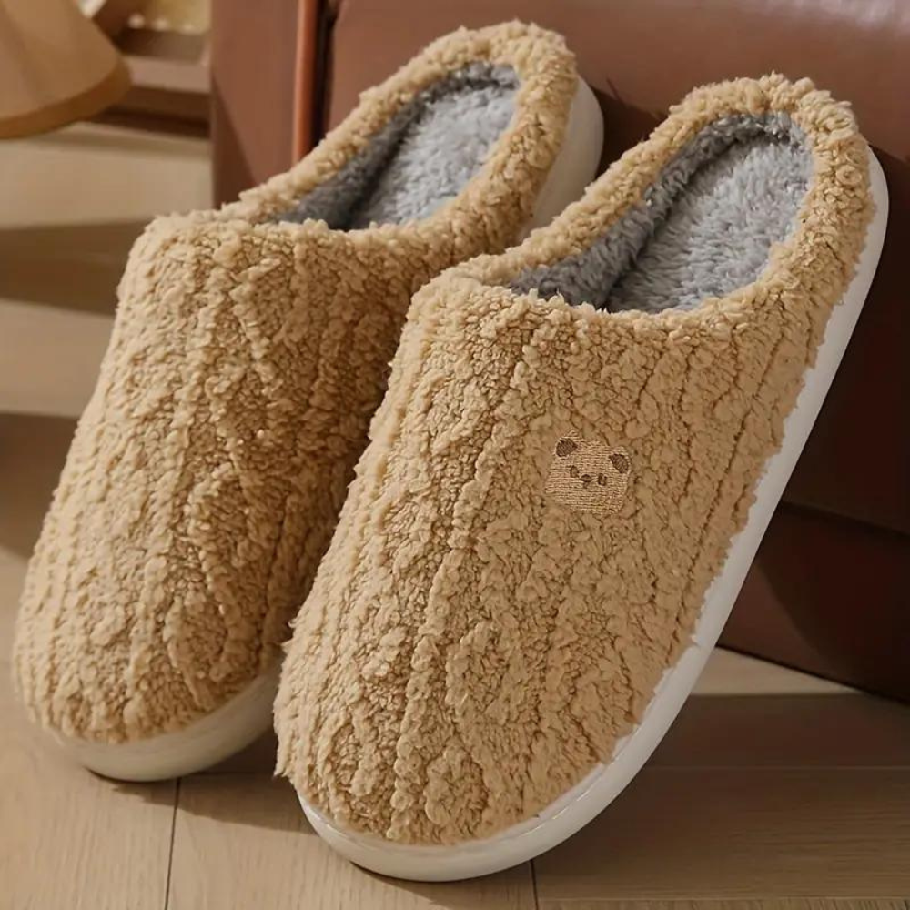 Chaussons d'hiver femme – Chaussons confortables en peluche pour intérieur