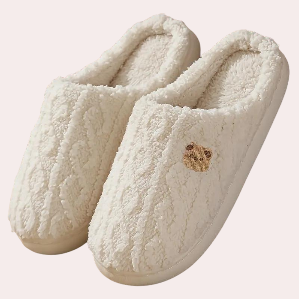 Chaussons d'hiver femme – Chaussons confortables en peluche pour intérieur