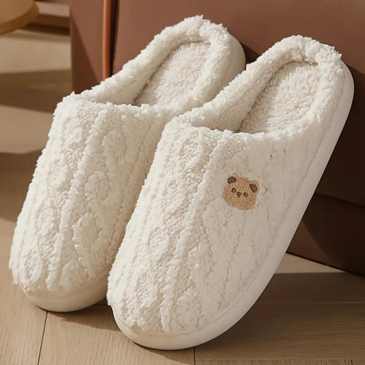 Chaussons d'hiver femme – Chaussons confortables en peluche pour intérieur