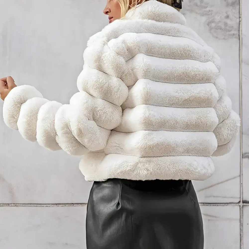 Manteau en fourrure femme – Manteau élégant et chaud pour hiver