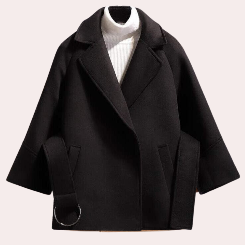 Manteau ceinturé femme – Manteau élégant en tissu chic pour automne