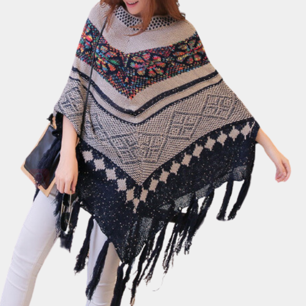 Châle poncho femme – Châle stylisé en laine pour toutes occasions