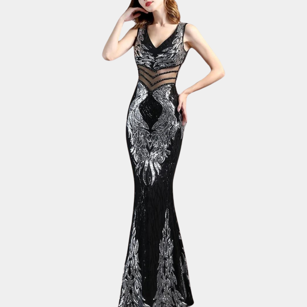 Robe longue femme – Robe fluide élégante pour cérémonie et soirée