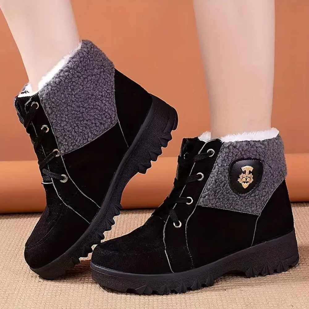 Bottes d'hiver femme – Bottes chaudes et épaisses en laine pour confort